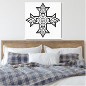 Koptisch kruisje canvas afdruk (Insitu (Slaapkamer))