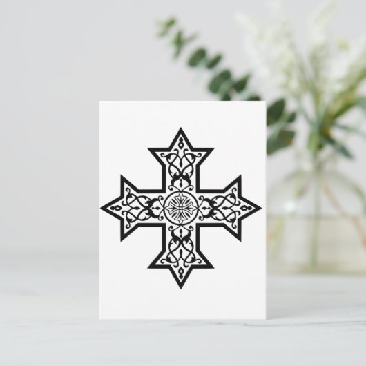Koptisch kruisje feestdagenkaart (Staand voorkant)