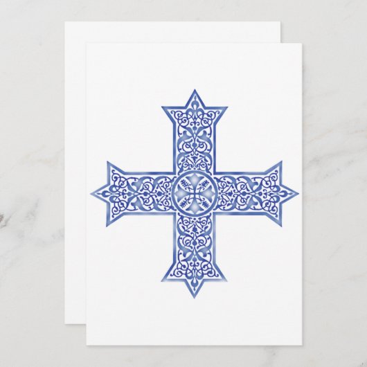 Koptisch kruisje kaart (Voorkant / Achterkant)