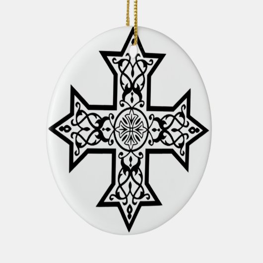 Koptisch kruisje keramisch ornament (Rechts)