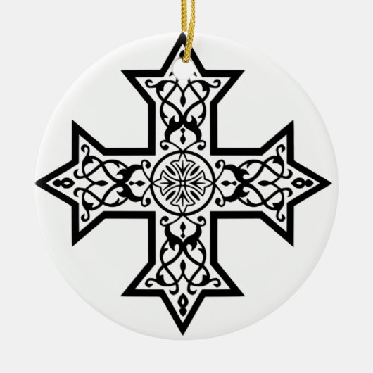 Koptisch kruisje keramisch ornament (Voorkant)