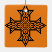 Koptisch kruisje keramisch ornament (Achterkant)