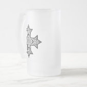 Koptisch kruisje matglas bierpul (Voorkant links)