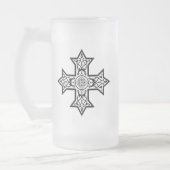 Koptisch kruisje matglas bierpul (Links)