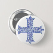 Koptisch kruisje ronde button 5,7 cm (Voorkant /achterkant)