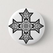 Koptisch kruisje ronde button 5,7 cm (Voorkant)