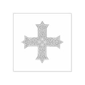 Koptisch kruisje rubberstempel (Afrduk)