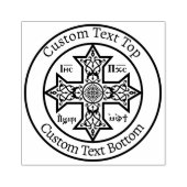 Koptisch kruisje rubberstempel (Afrduk)