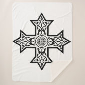 Koptisch kruisje sherpa deken (Voorkant)