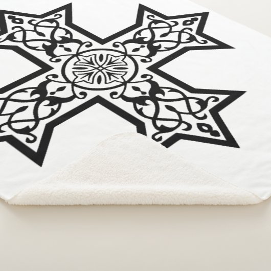 Koptisch kruisje sherpa deken (3/4)