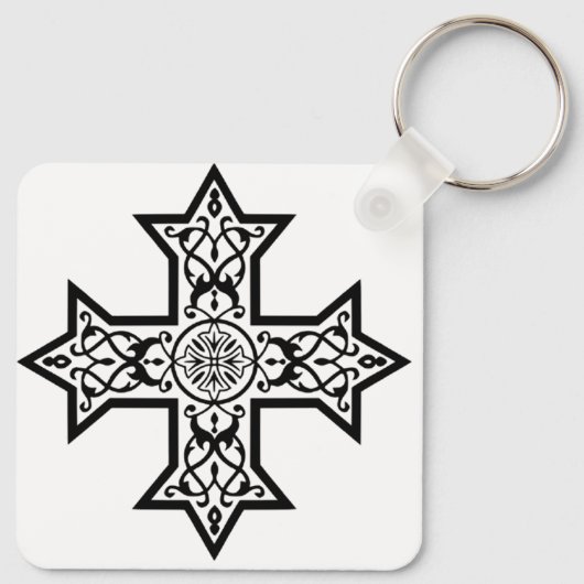 Koptisch kruisje sleutelhanger (Achterkant)