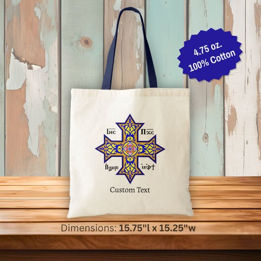Koptisch kruisje tote bag