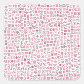 Koptisch Vierkante Sticker (Voorkant)