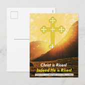 Koptische Christus is Risen. Paasgroet Feestdagenkaart (Voorkant / Achterkant)