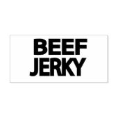 Kopvlees Jerky Typografie Rubberstempel (Afrduk)
