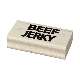 Kopvlees Jerky Typografie Rubberstempel