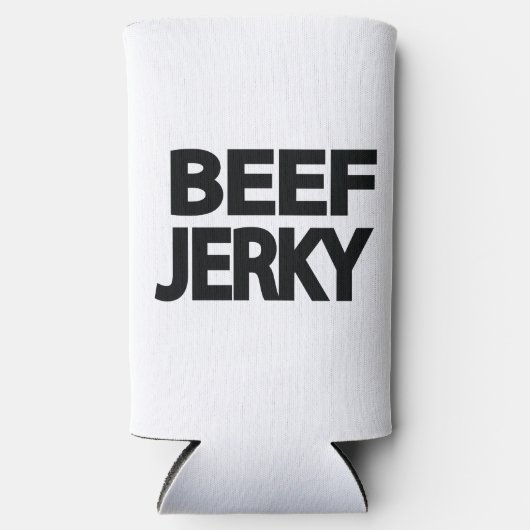 Kopvlees Jerky-typografie Seltzer Blikjeskoeler (Voorkant)