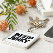 Kopvlees Jerky-typografie  Sleutelhanger (Zijkant)