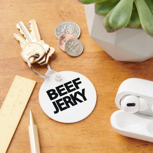 Kopvlees Jerky-typografie Sleutelhanger (Bureau)