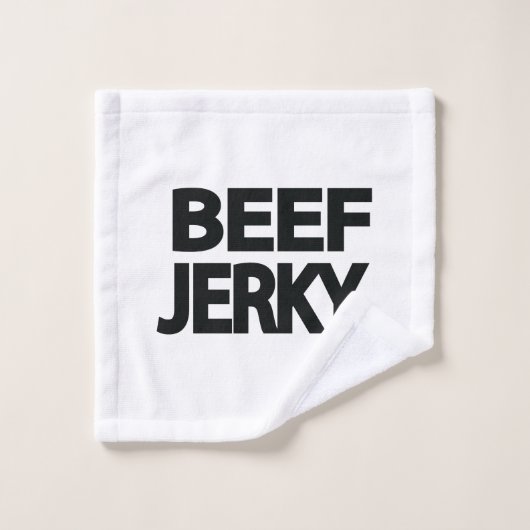 Kopvlees Jerky-typografie Washandje (Wasdoekje)