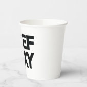 Kopvleesdrogen Typografie Papieren Bekers (Links)