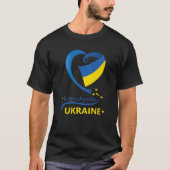 Kopychyntsi Ukraine National Flag Heart Emblem Cre T-shirt (Voorkant)