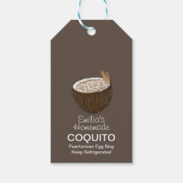 Koquito Recipe Drink Coconut Egg Nog Gift Labels Cadeaulabel