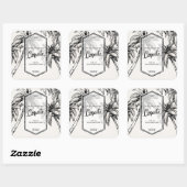  koquito tropische palmboom vierkante sticker (Vel)