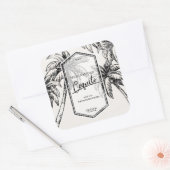  koquito tropische palmboom vierkante sticker (Envelop)