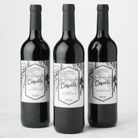  koquito tropische palmboom wijn etiket (Flessen)