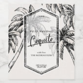  koquito tropische palmboom wijn etiket (Enkel label)