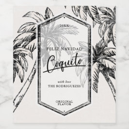  koquito tropische palmboom wijn etiket