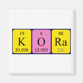 Kora periodieke tabelnaam magnet (Voorkant)