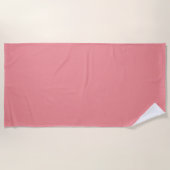 Kora roze effen kleur strandlaken (Voorkant)