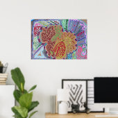 "Koraal" 28x20 Abstracte kunst Poster (Thuiskantoor)