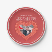 Koraal 35e Jubileum foto hart papier bord (Voorkant)