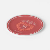 Koraal 35e trouwdag hart papier bord (Gekanteld)