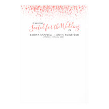 Koraal abstract waterverf DIY bruiloft tafelplan