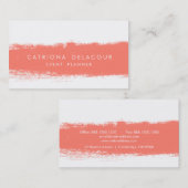 Koraal Abstract Waterverf Splash Visitekaartje (Voorkant / Achterkant)