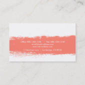 Koraal Abstract Waterverf Splash Visitekaartje (Achterkant)