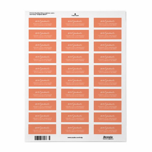 Koraal Afstuderen 2014 Afstuderen moderne kalligra Etiket (Full Sheet)