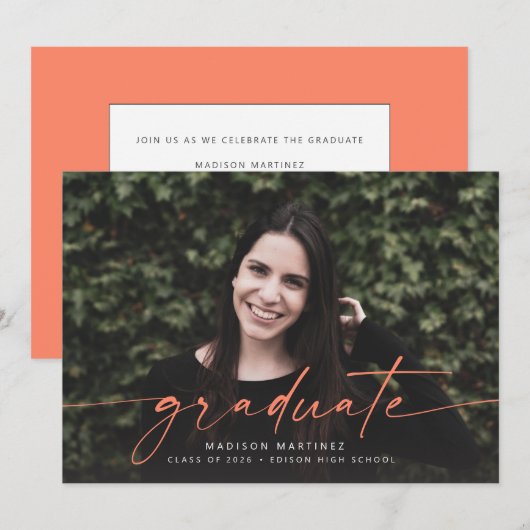 Koraal Afstuderen de Aankondiging van het Afstuder (Voorkant / Achterkant)