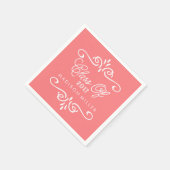  koraal | Afstuderen Napkins Servetten (Hoek)