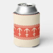 Koraal anker kuststrepen blikjeskoeler (Blikje Achterkant)