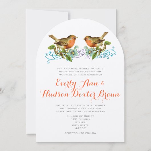 Koraal Apple Aqua  Vogelwedstrijd Kaart (Voorkant)