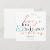 Koraal Aqua Drank Eten Slecht Dansen Sla de Datum Kaart (Voorkant / Achterkant)