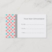 Koraal Aqua White Grey Salon Appointards Afsprakenkaartje (Achterkant)