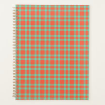 Koraal Aquamarijn Plaid Patroon