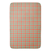 Koraal Aquamarine Plaid Patroon Badmat (Voorkant Verticaal)