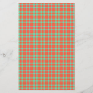 Koraal Aquamarine Rutpatroon Briefpapier